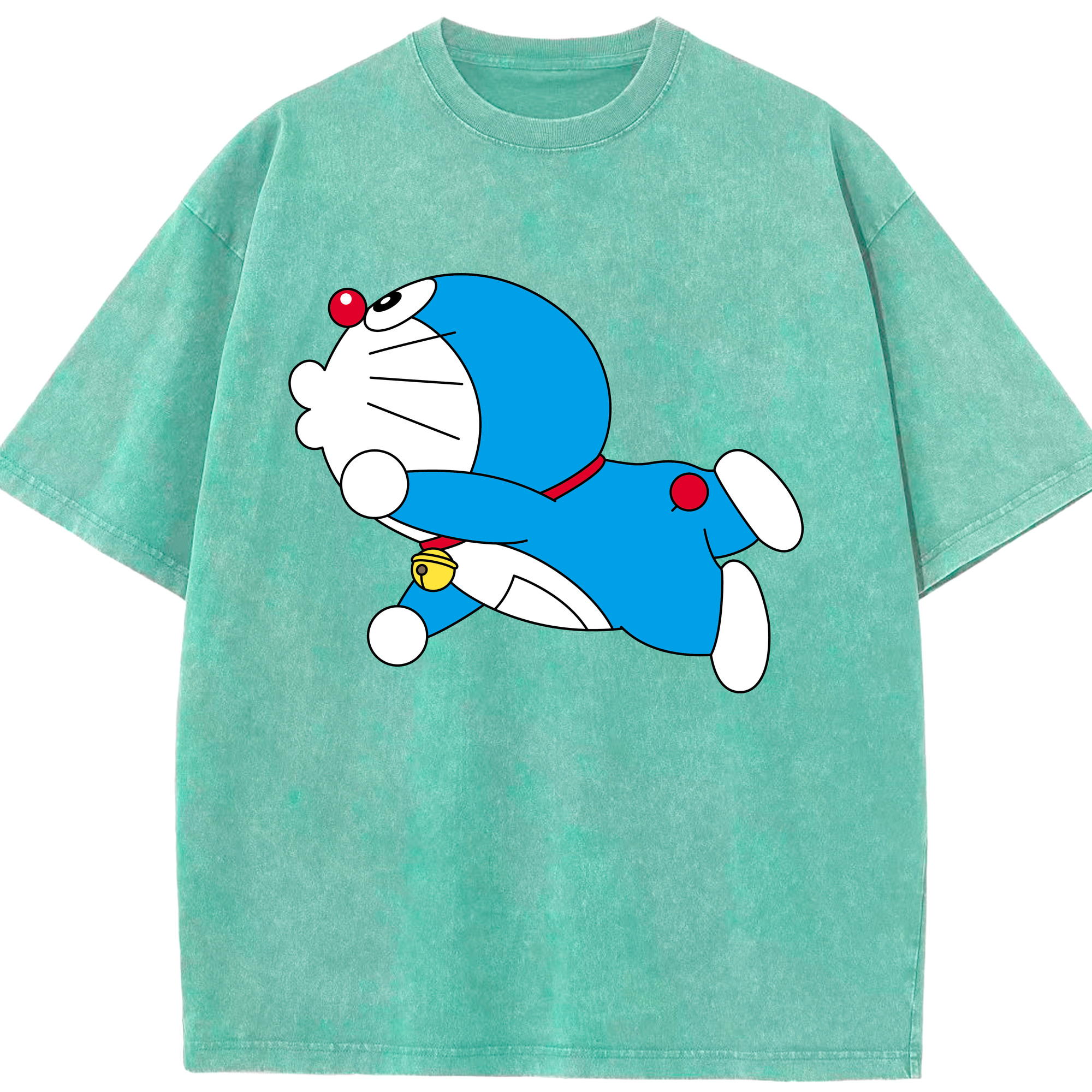 （画像用） ドラえもん Doraemon 綿100% ヴィンテージ風 半袖Tシャツ（フロントプリント）